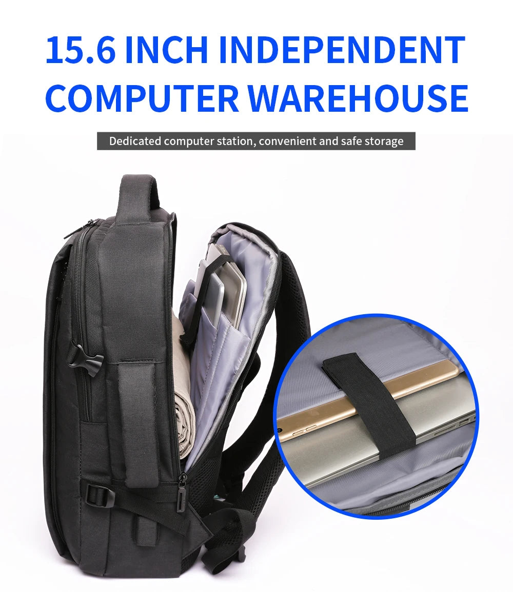 Mochila para portátil de 15,6 pulgadas con carga USB