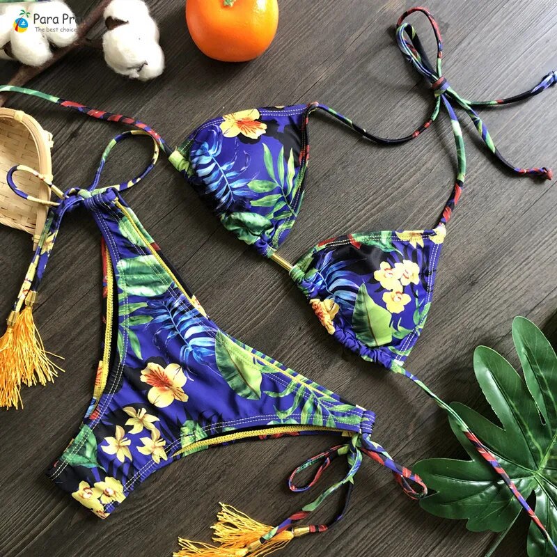 Mini Halter Bathing Brazilian Swimsuit Thong Bikini Set