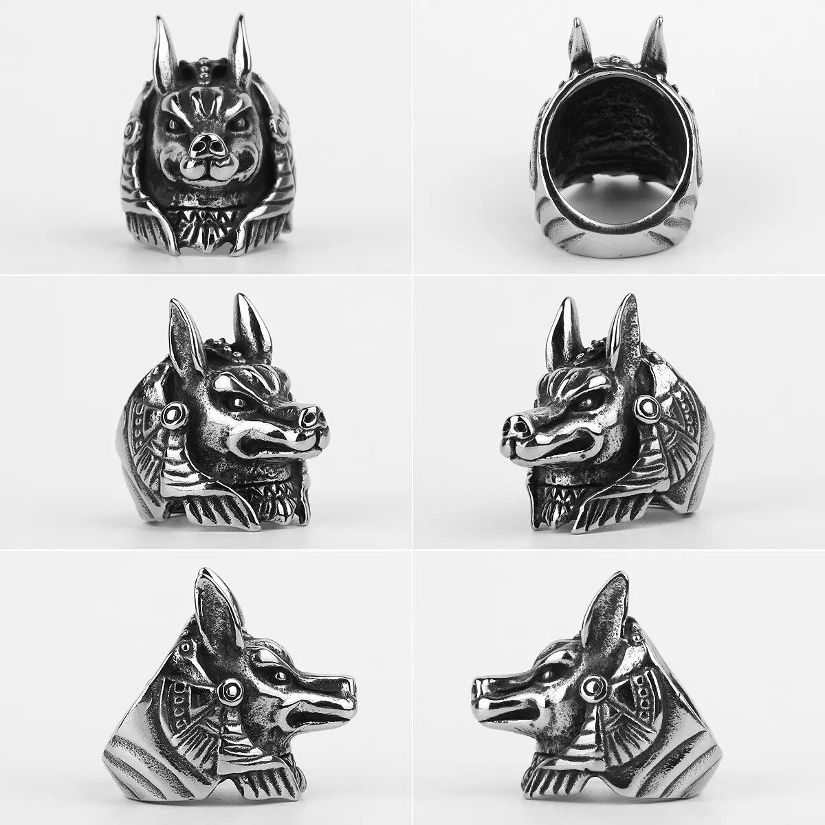 Eagle Dog Dragon Bird Snake Punk Hip Hop Trendy Rings