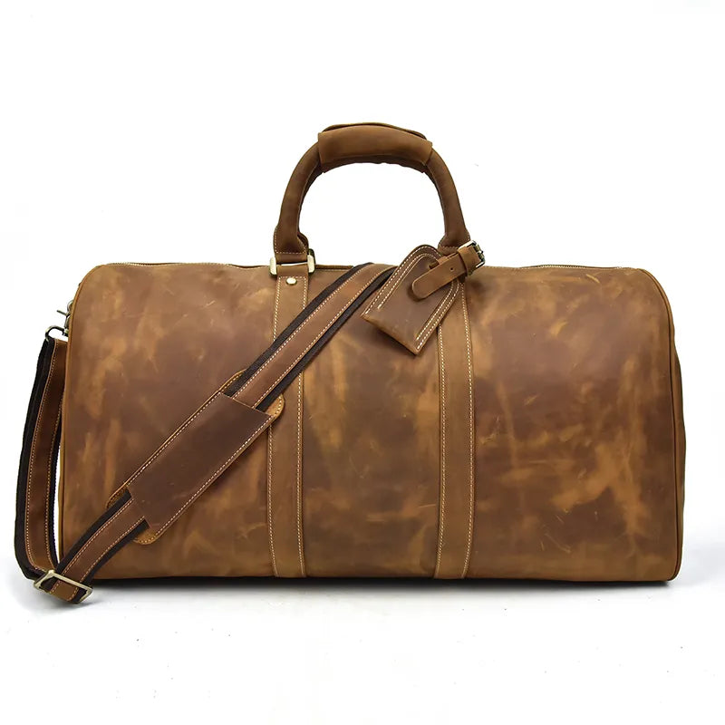 Bolsa de viaje de cuero genuino
