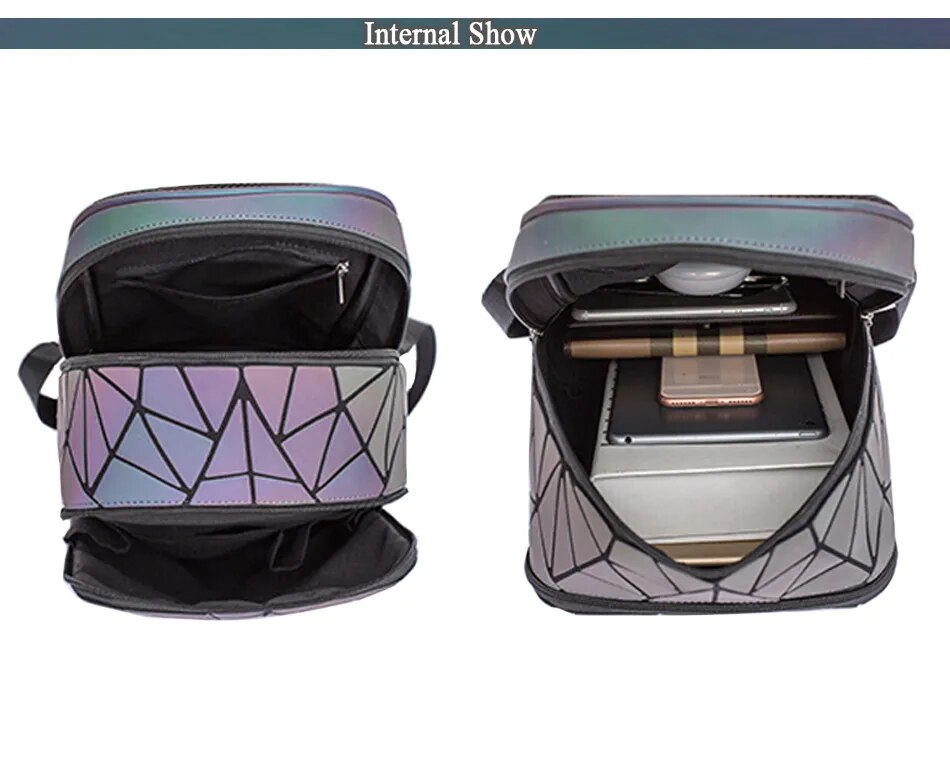 Backpack Geometric Folding Bag