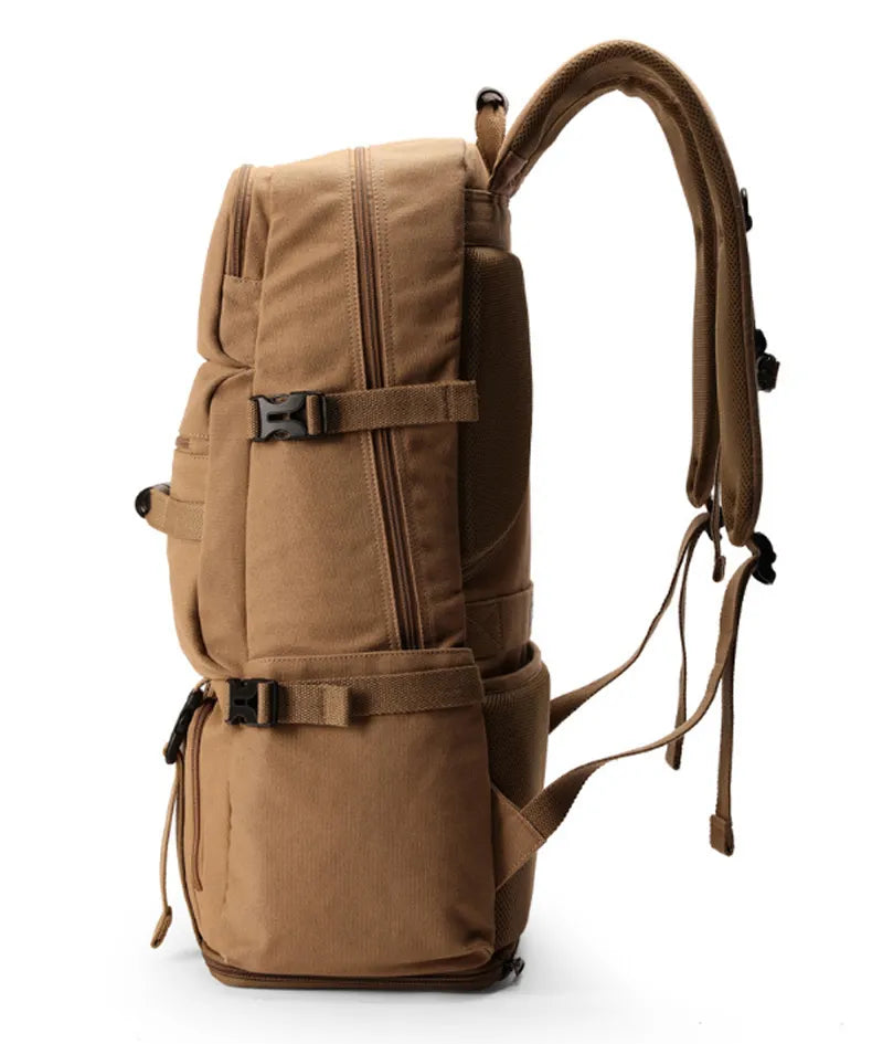 Large Travel Backpack Expandable Canvas Luggage Bag
