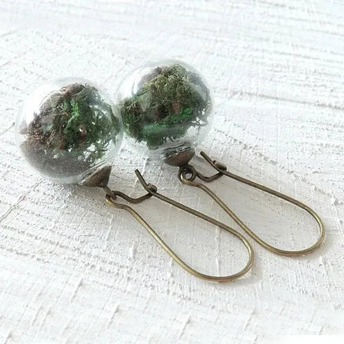 2 pares aretes con forma de globo y semilla de diente de león