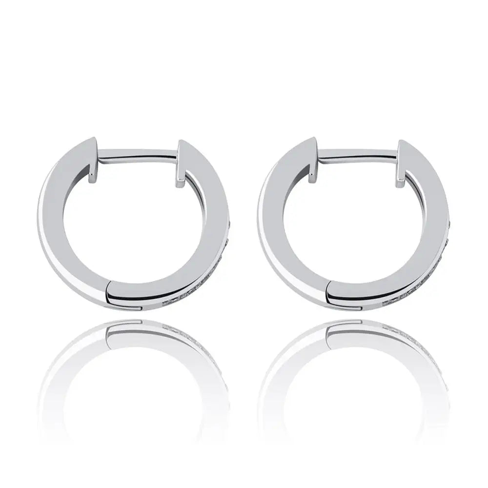 Sterling Silver 12mm Round Earrings Fashion