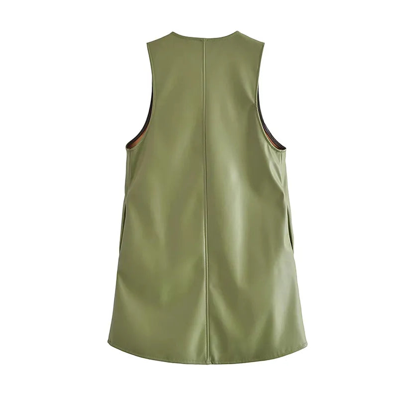 Elegant V Neck Pleated Mini Dress