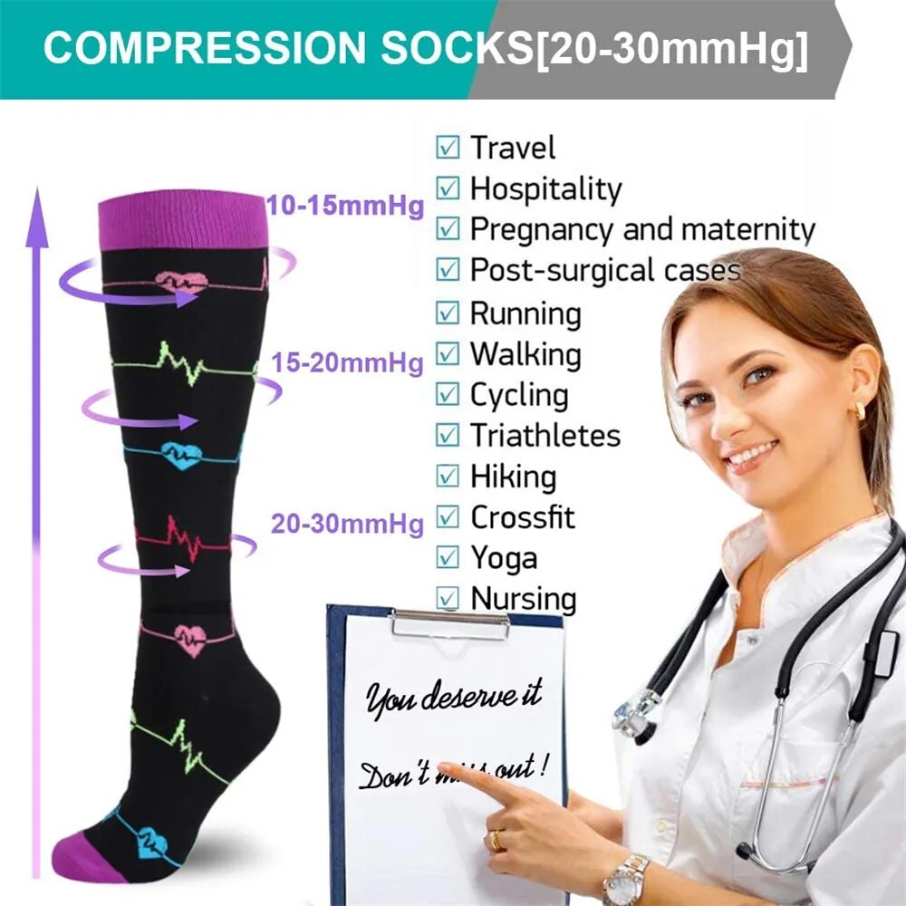 Happy Compression Socks Anti-Fatigue Relief for All