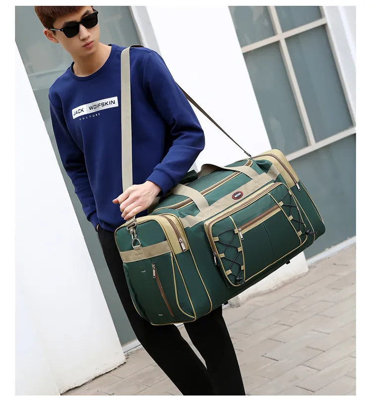 Bolsa de viaje grande impermeable de nailon para gimnasio
