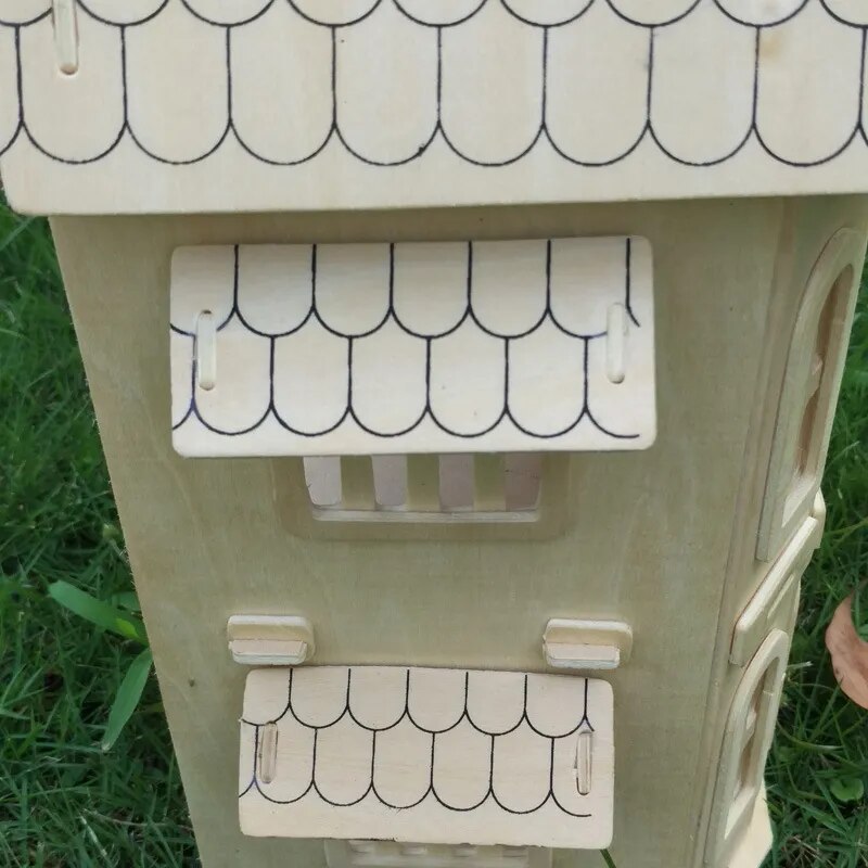 3D-Puzzle-Puppenhaus aus Holz