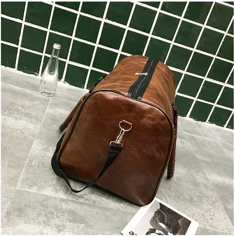 High Capacity Travel Bag Luggage  Suitcase Soft Leather