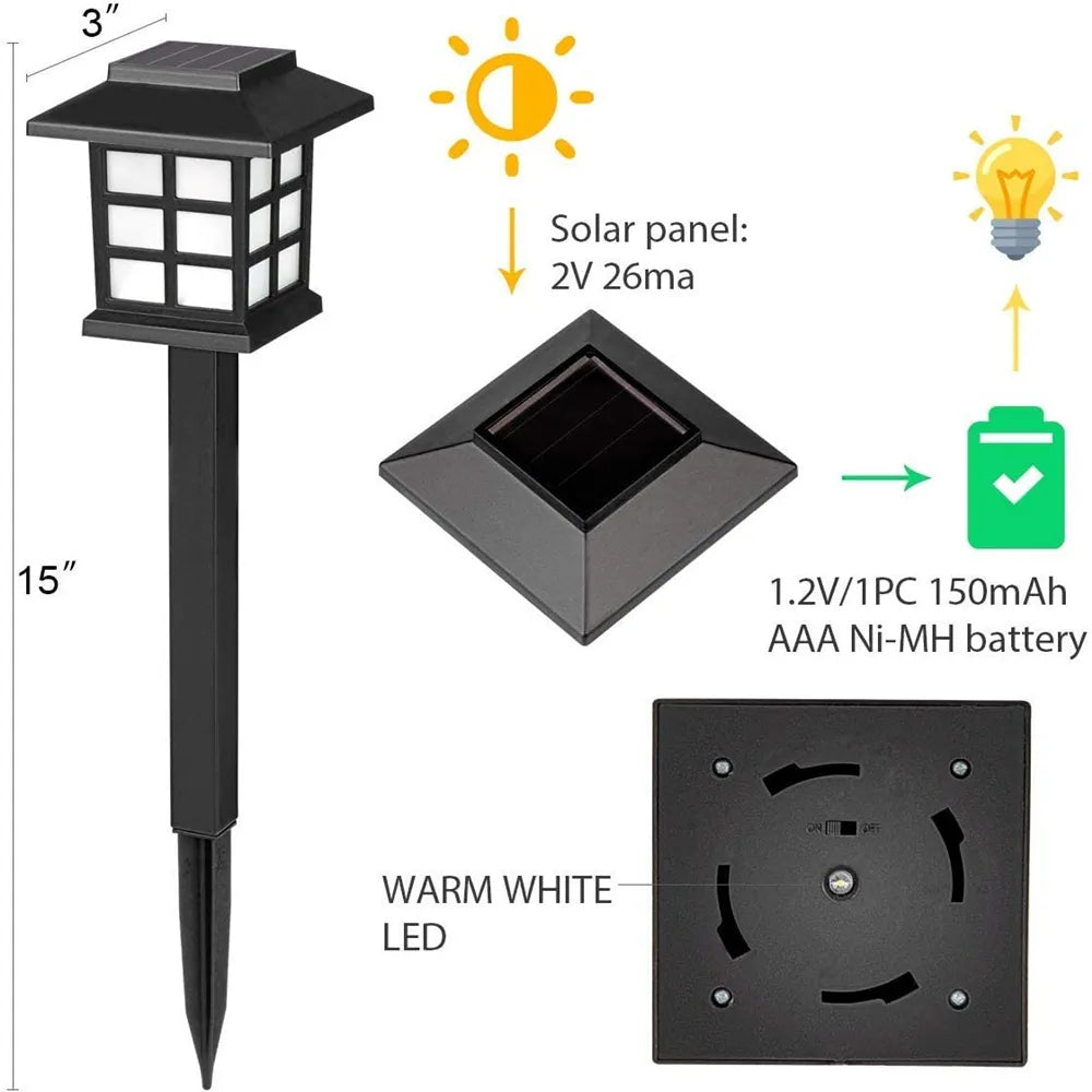 Pathway Lights Waterproof Outdoor Solar Lamp