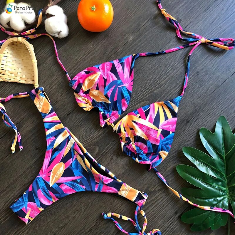 Mini Halter Bathing Brazilian Swimsuit Thong Bikini Set