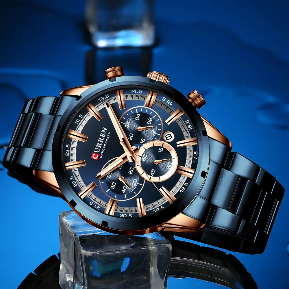 Luxuriöse Sport-Chronograph-Quarzuhr