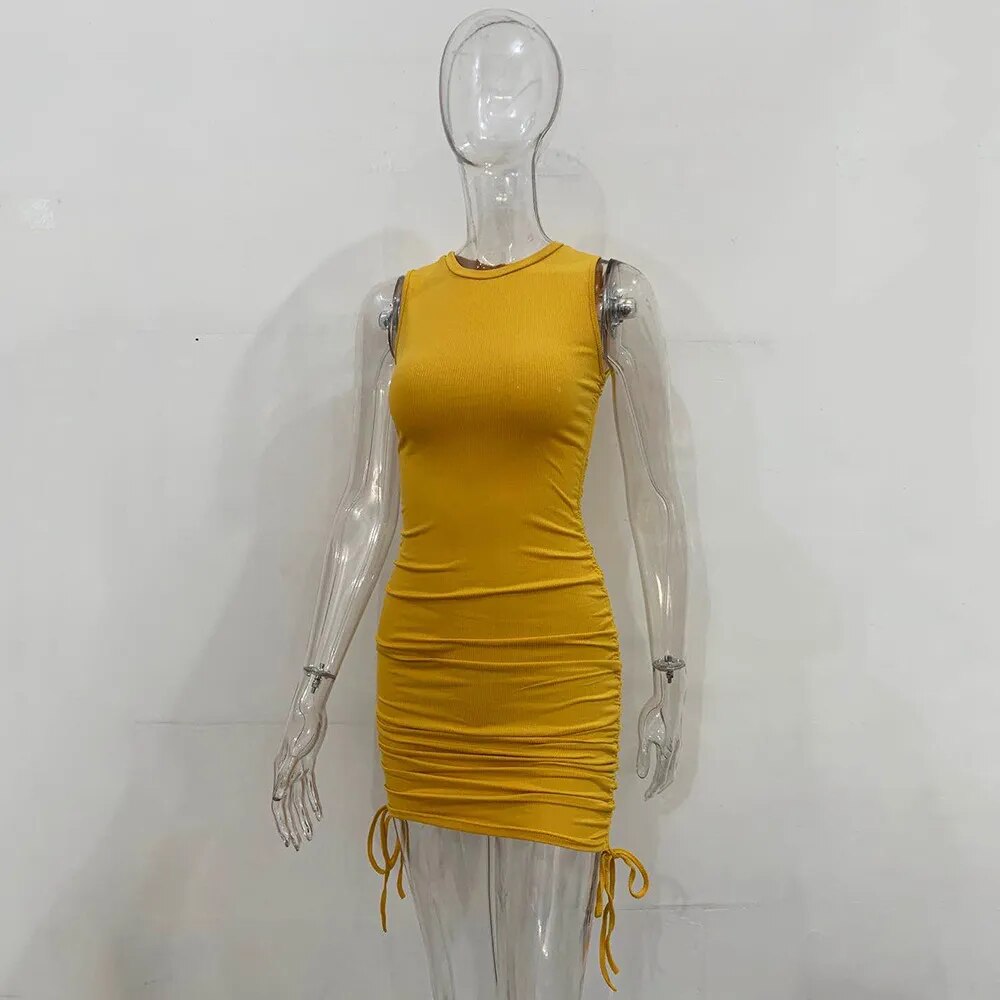 Lace Up Mini Dress