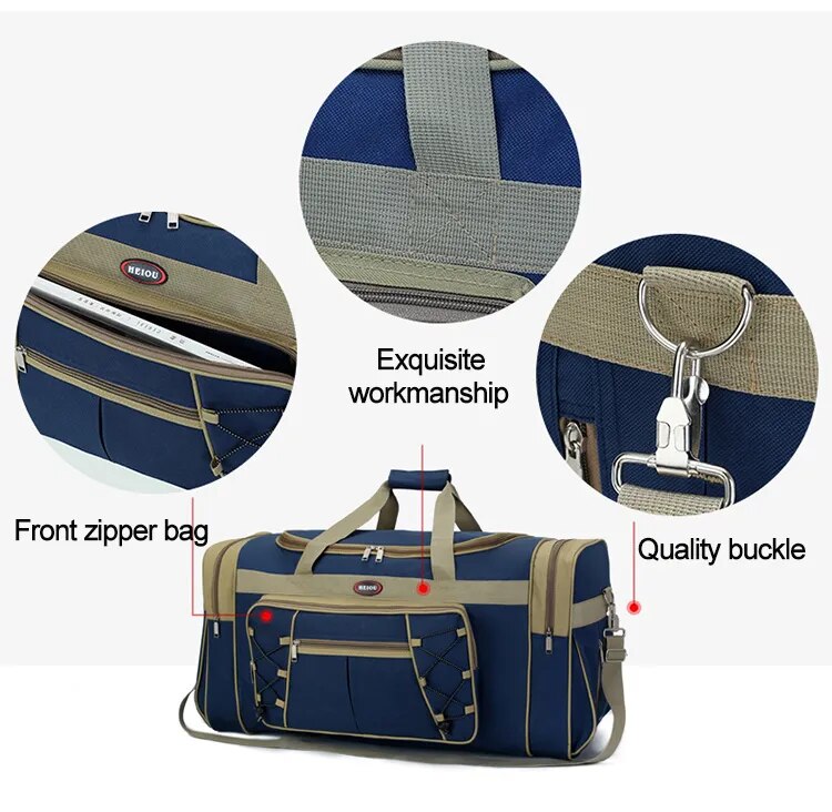 Bolsa de viaje grande impermeable de nailon para gimnasio