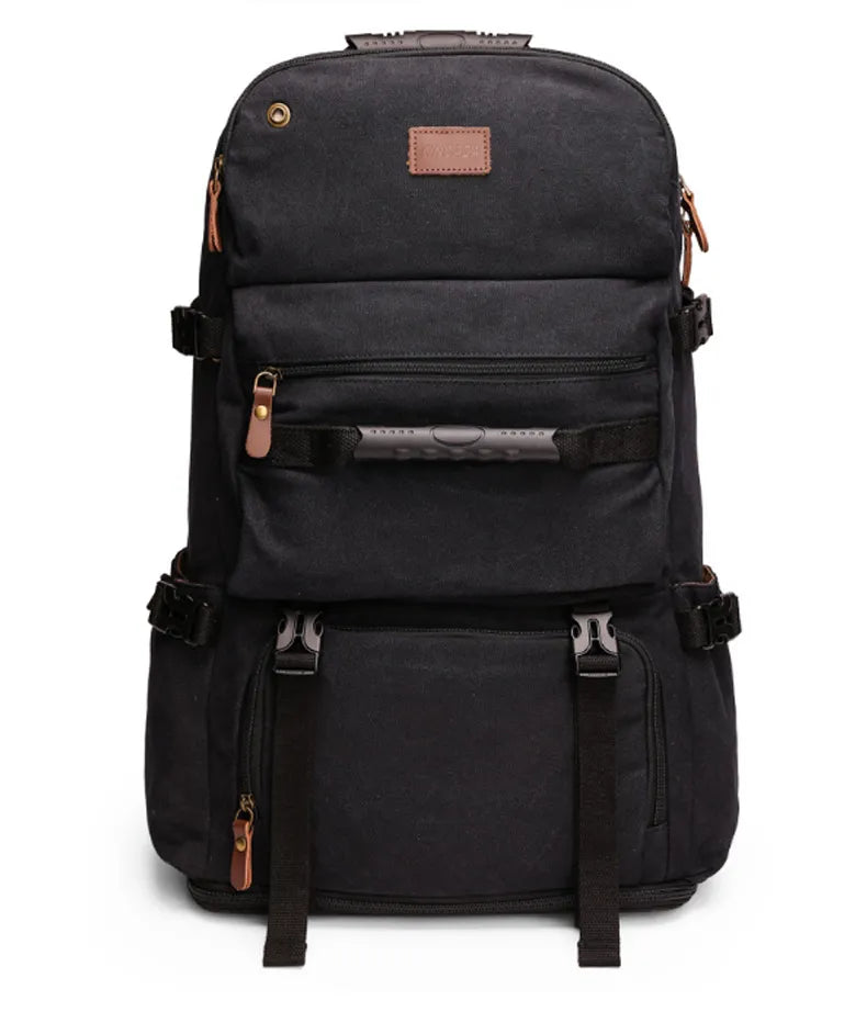 Large Travel Backpack Expandable Canvas Luggage Bag