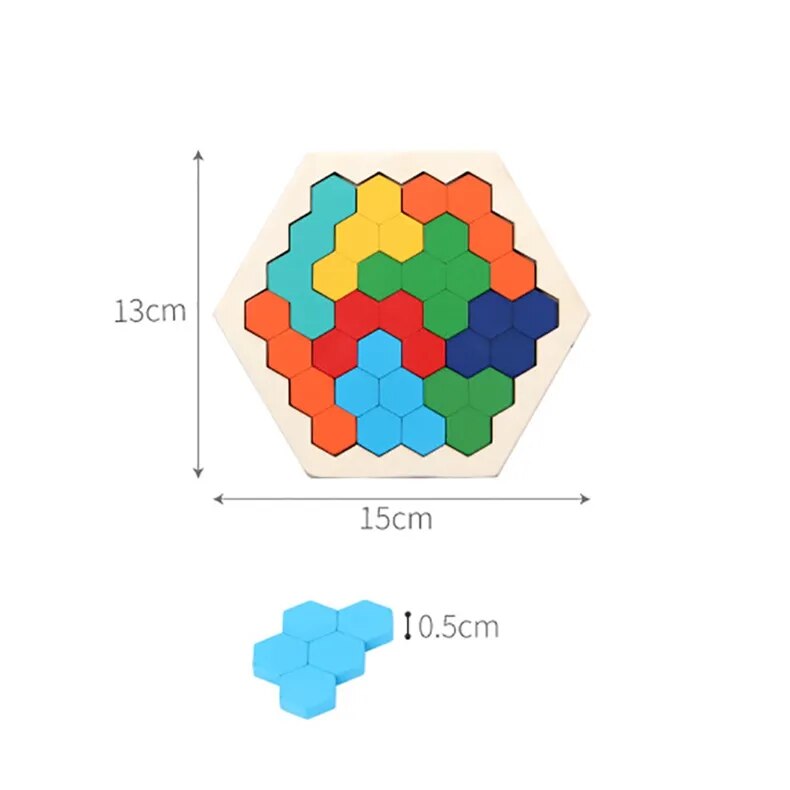 Honeycomb Colorful Shapes Jigsaw Puzzles