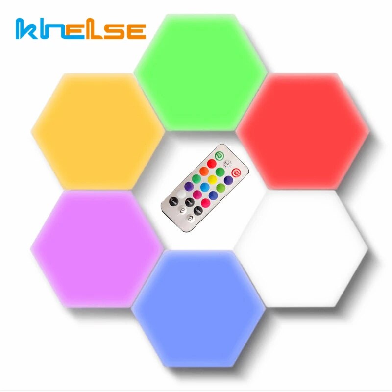 Touch-Controlled Hexagon Quantum Wall Lamp