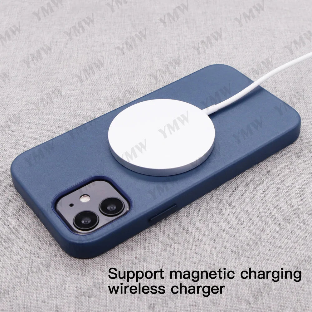 Leather Luxury Business Cow Magnet Phone Cases