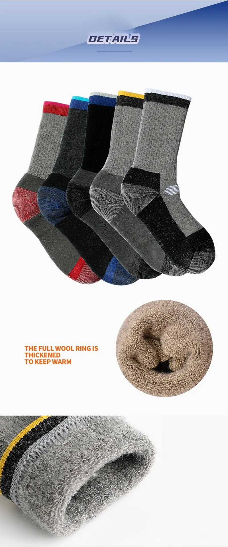 Winter Sports Merino Wool Thermal Socks