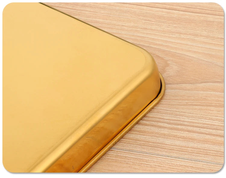 Gold tray Stainless steel serving trays