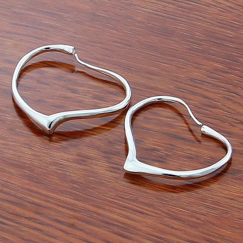 Sterling Silver Circle Round Hoop Earring