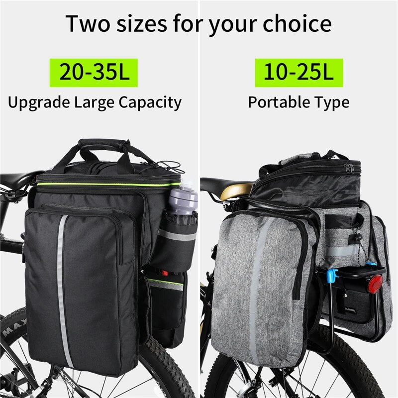 3 In 1 Waterproof Bicycle Trunk Large Capacity Travel Bag