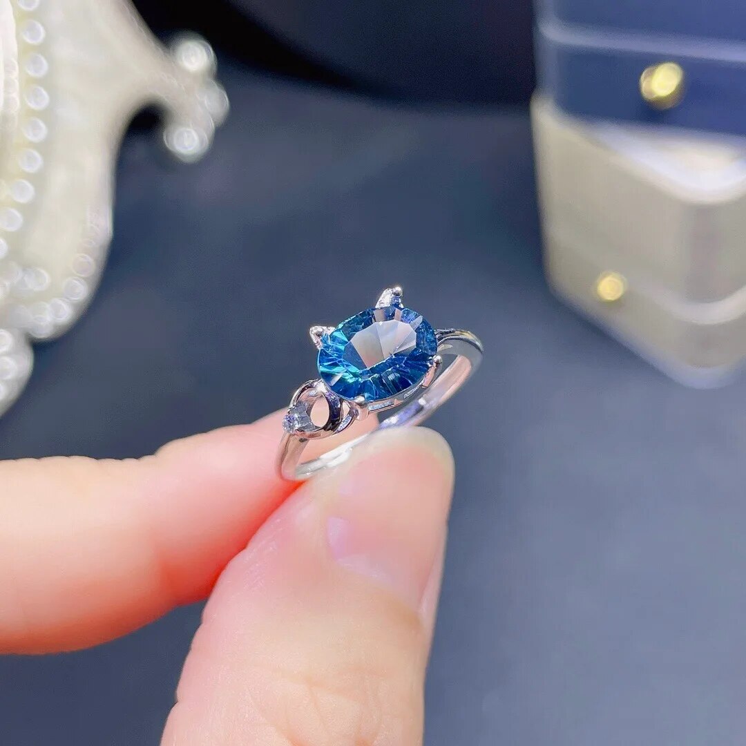 Simple Stylish, Natural Topaz Ring, Beautiful Color