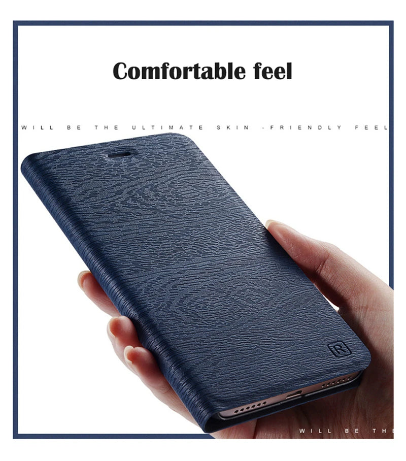 Magnetisches Flip-Book-Wallet-Cover aus Leder