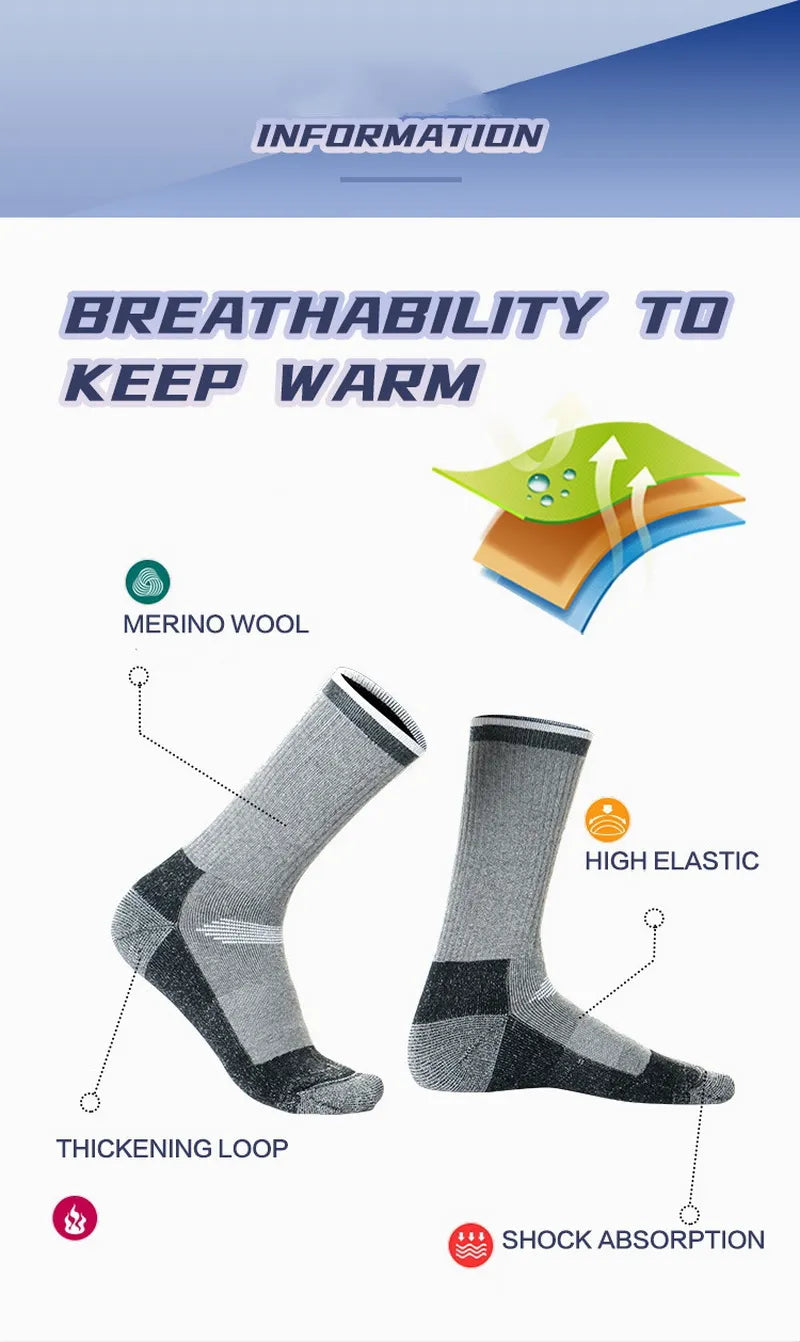 Winter Sports Merino Wool Thermal Socks