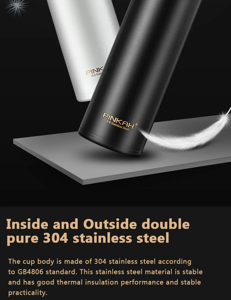 Taza de viaje ligera de acero inoxidable 316
