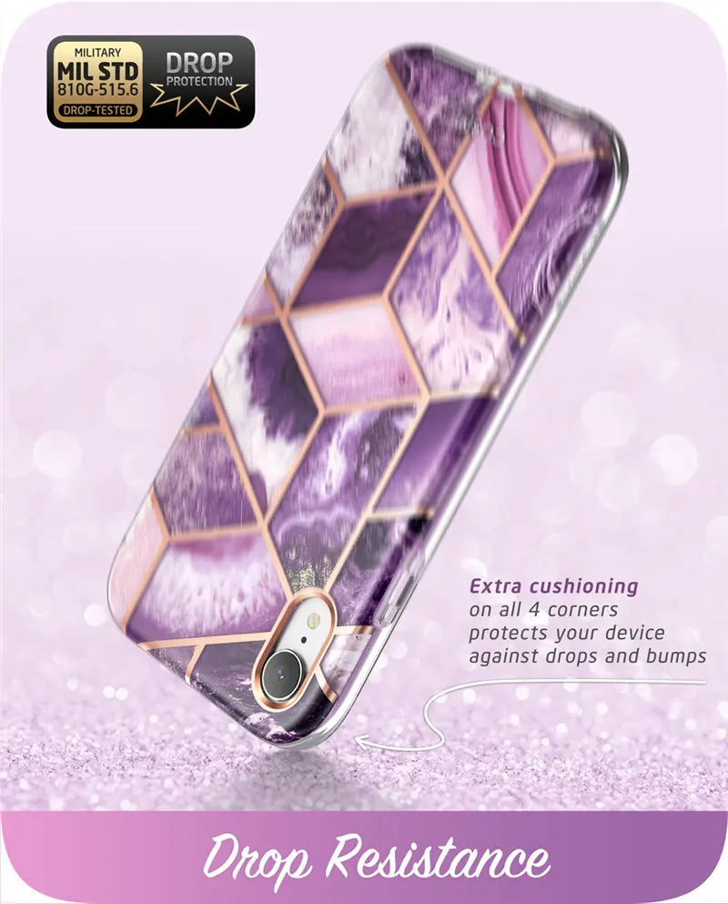 Estuche protector de mármol con brillo de cuerpo completo de 6.1"