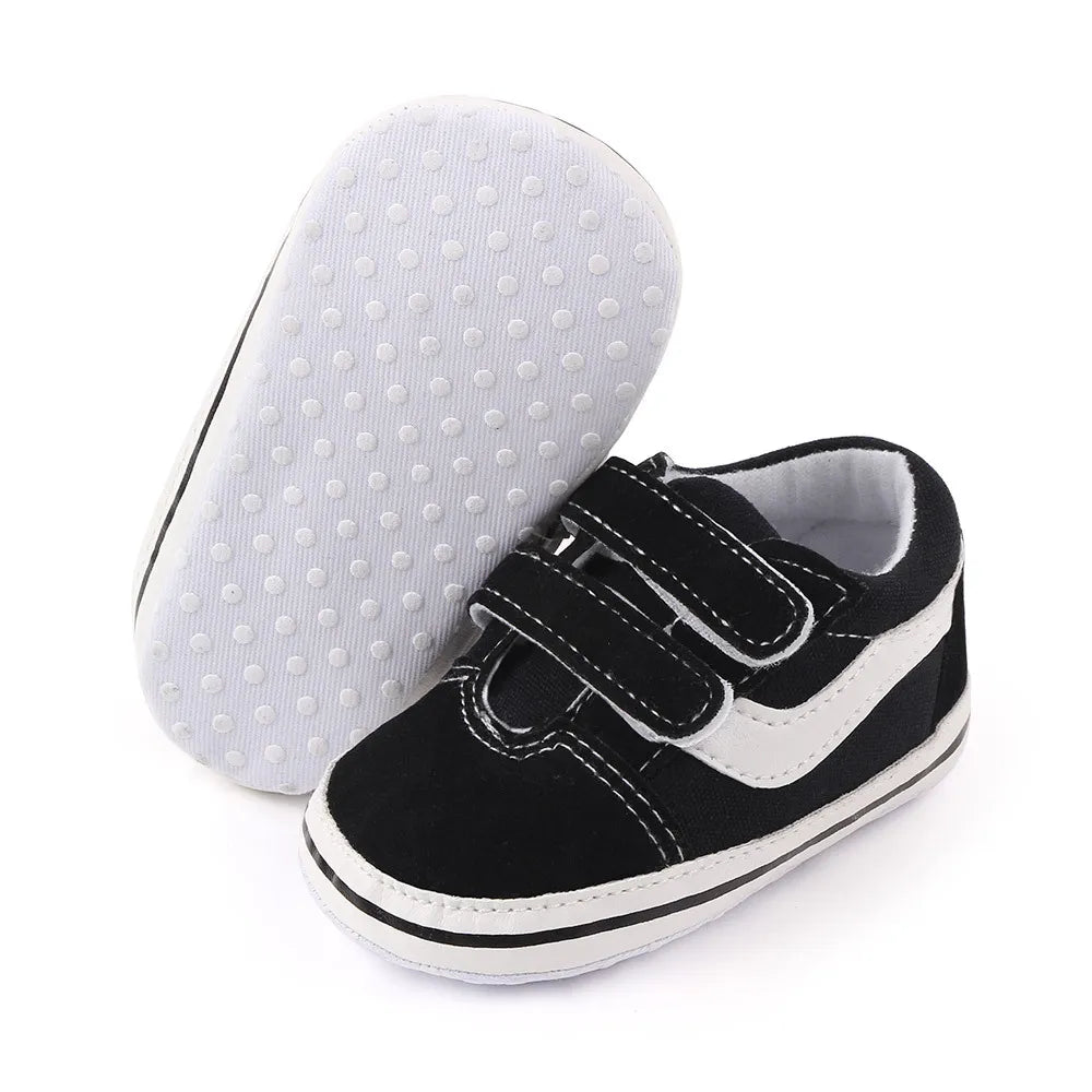 Soft Sole Canvas Sneakers for Newborn Boys