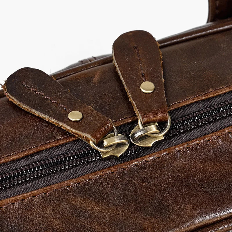 Bolso bandolera de cuero de vaca de negocios