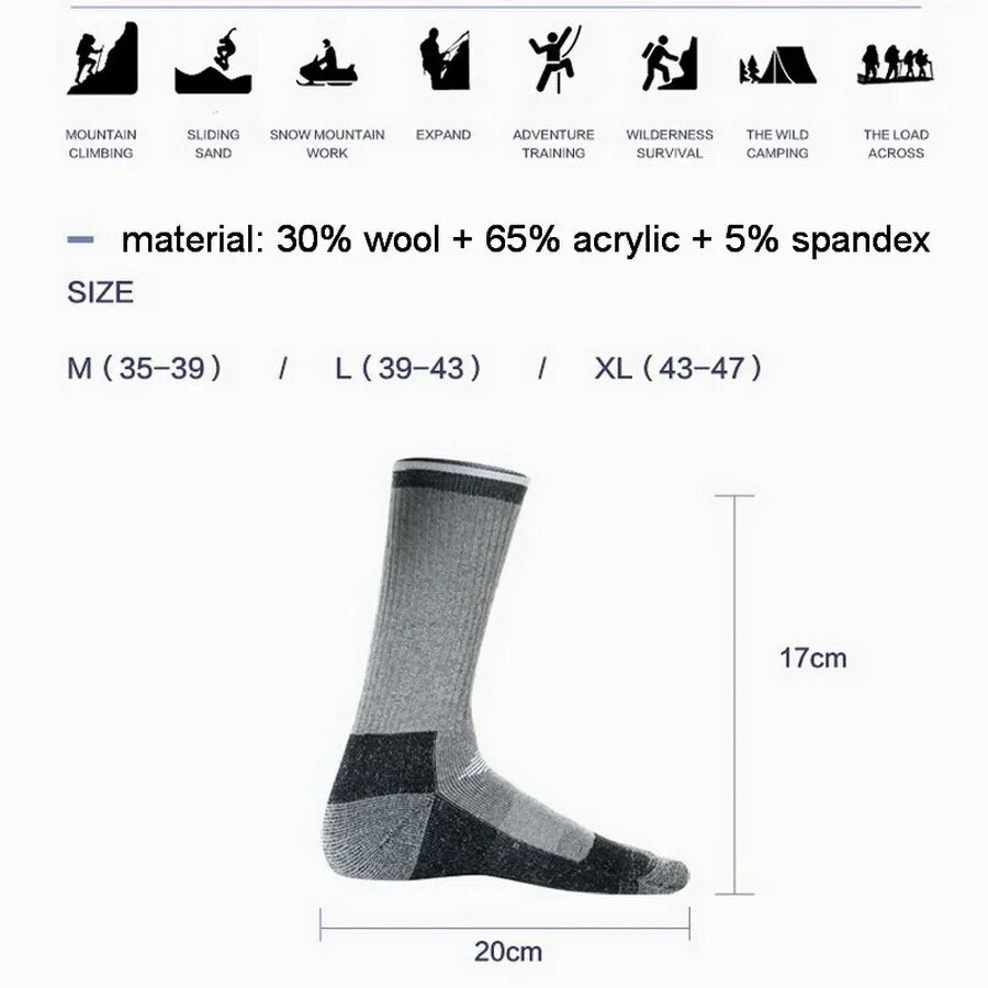 Winter Sports Merino Wool Thermal Socks