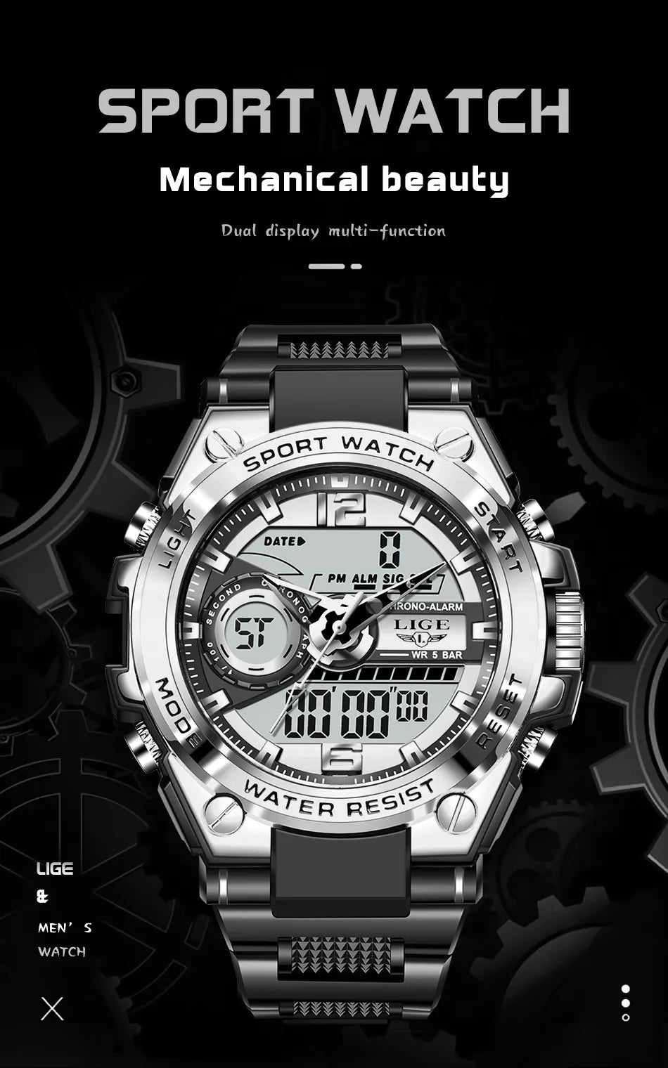 Quartz Digital Waterproof Watch