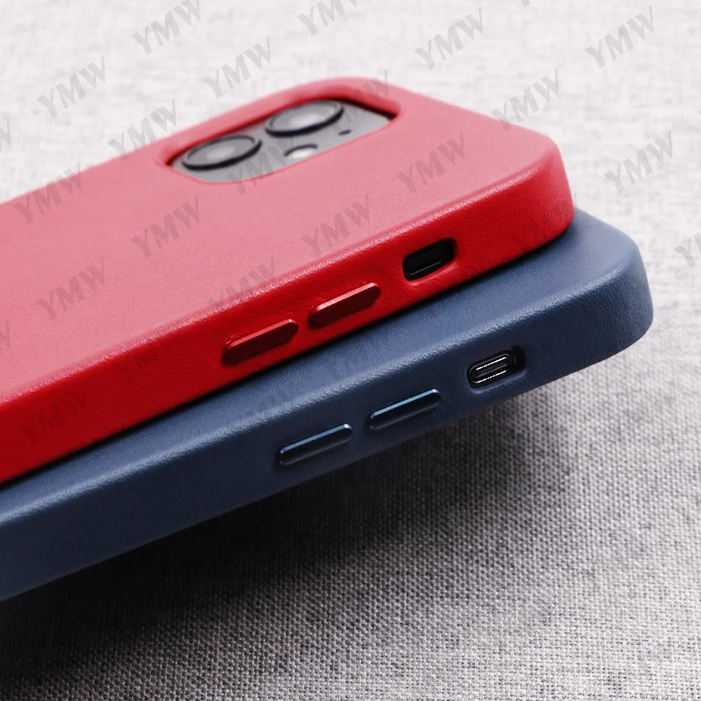 Leather Luxury Business Cow Magnet Phone Cases
