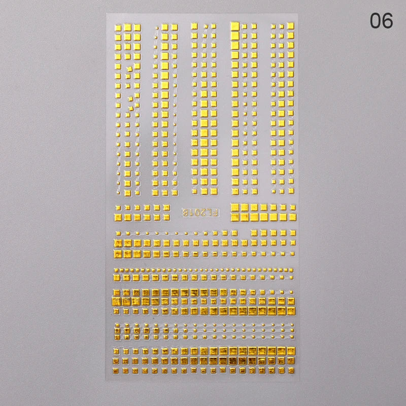 Papers Stripe 3D Nail Sticker