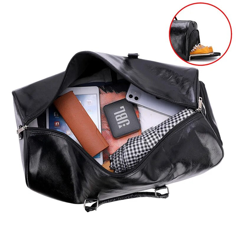 High Capacity Travel Bag Luggage  Suitcase Soft Leather