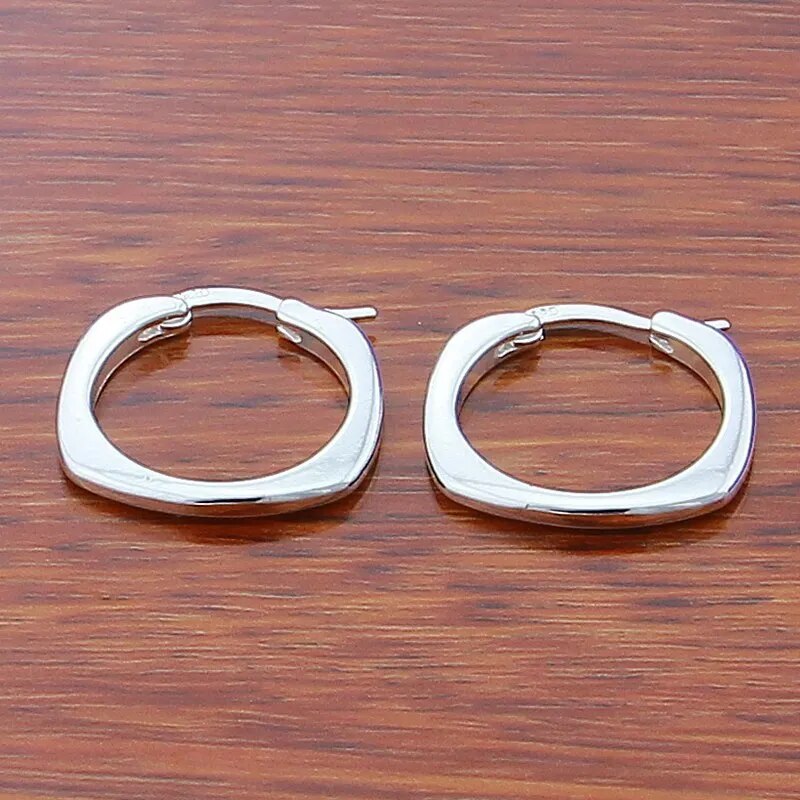 Sterling Silver Circle Round Hoop Earring