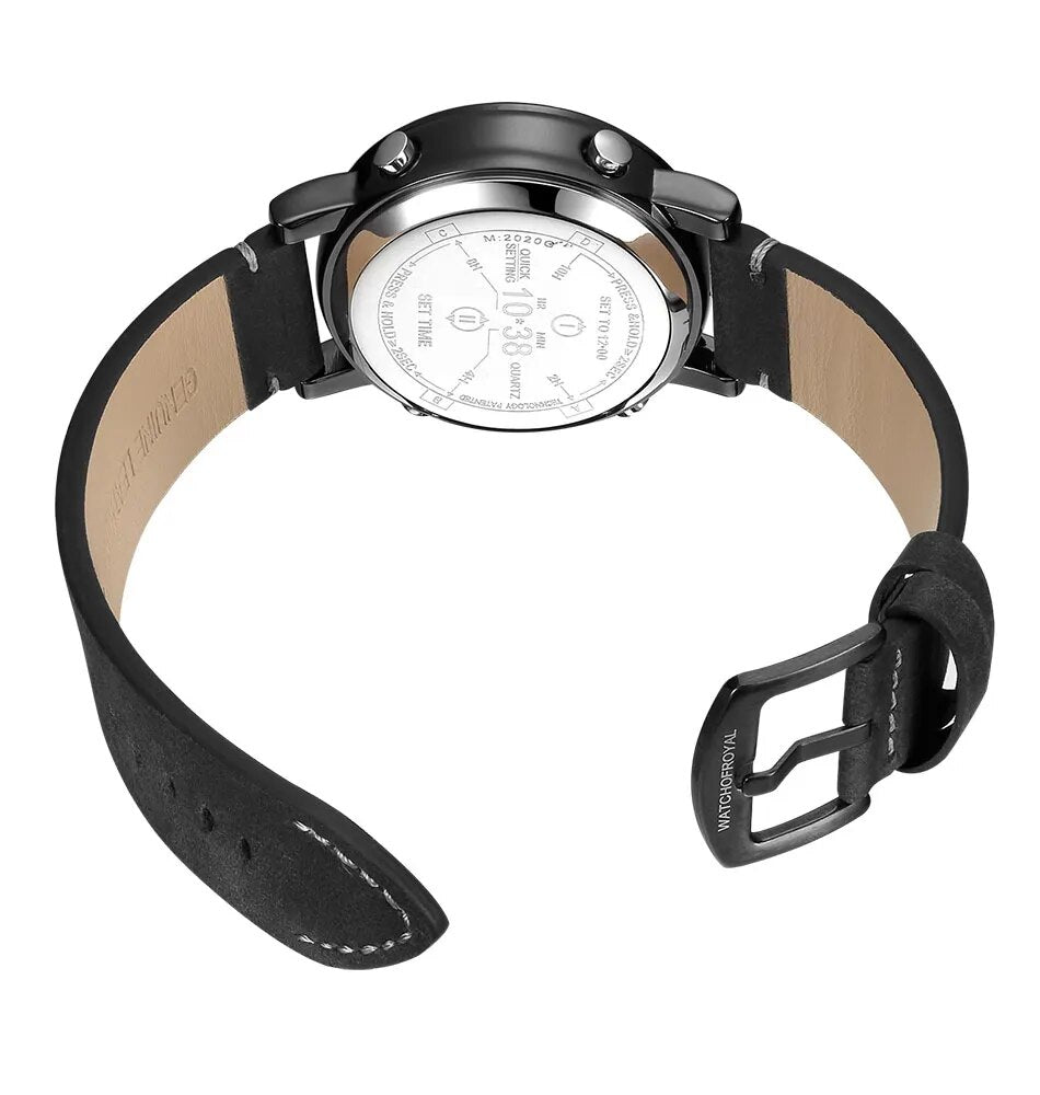 Digital Roller Numbers Quartz Watch