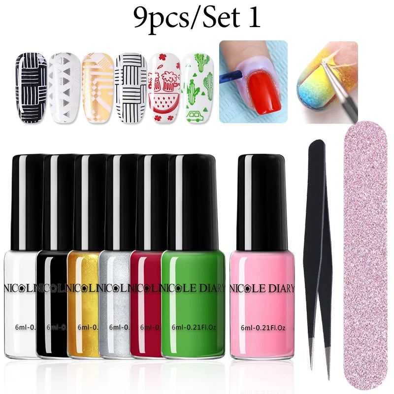 Nail Art Stamping Polish Colorful Decoration