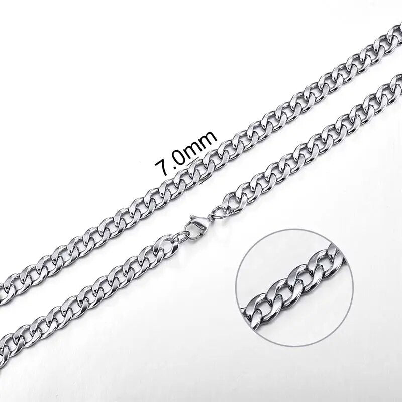 Collar de cadena de cuerda de acero inoxidable