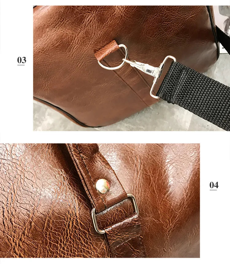 High Capacity Travel Bag Luggage  Suitcase Soft Leather