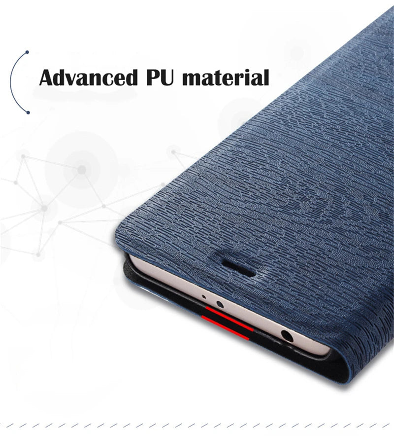 Magnetisches Flip-Book-Wallet-Cover aus Leder