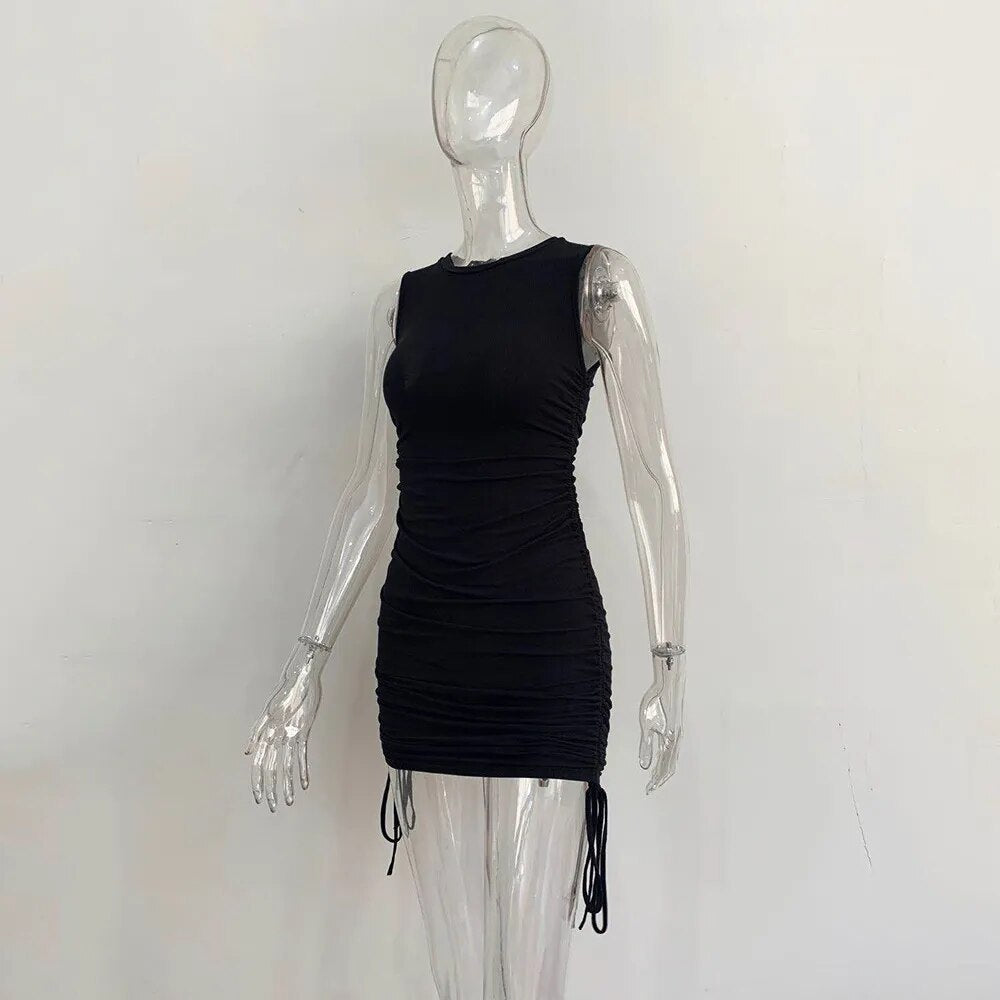 Lace Up Mini Dress