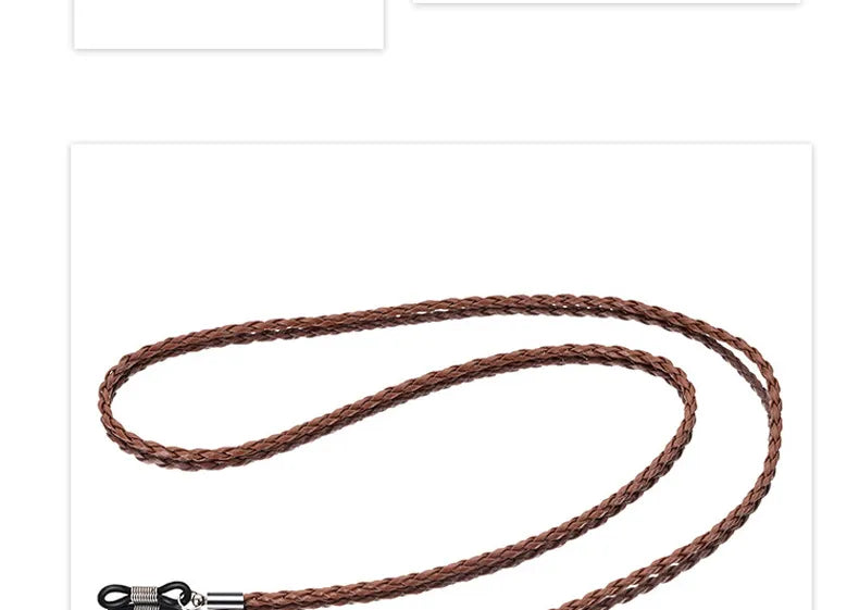 Sunglasses Leather Rope Chain Eyewear Braided