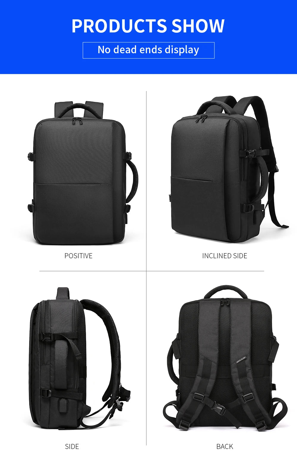 Mochila para portátil de 15,6 pulgadas con carga USB