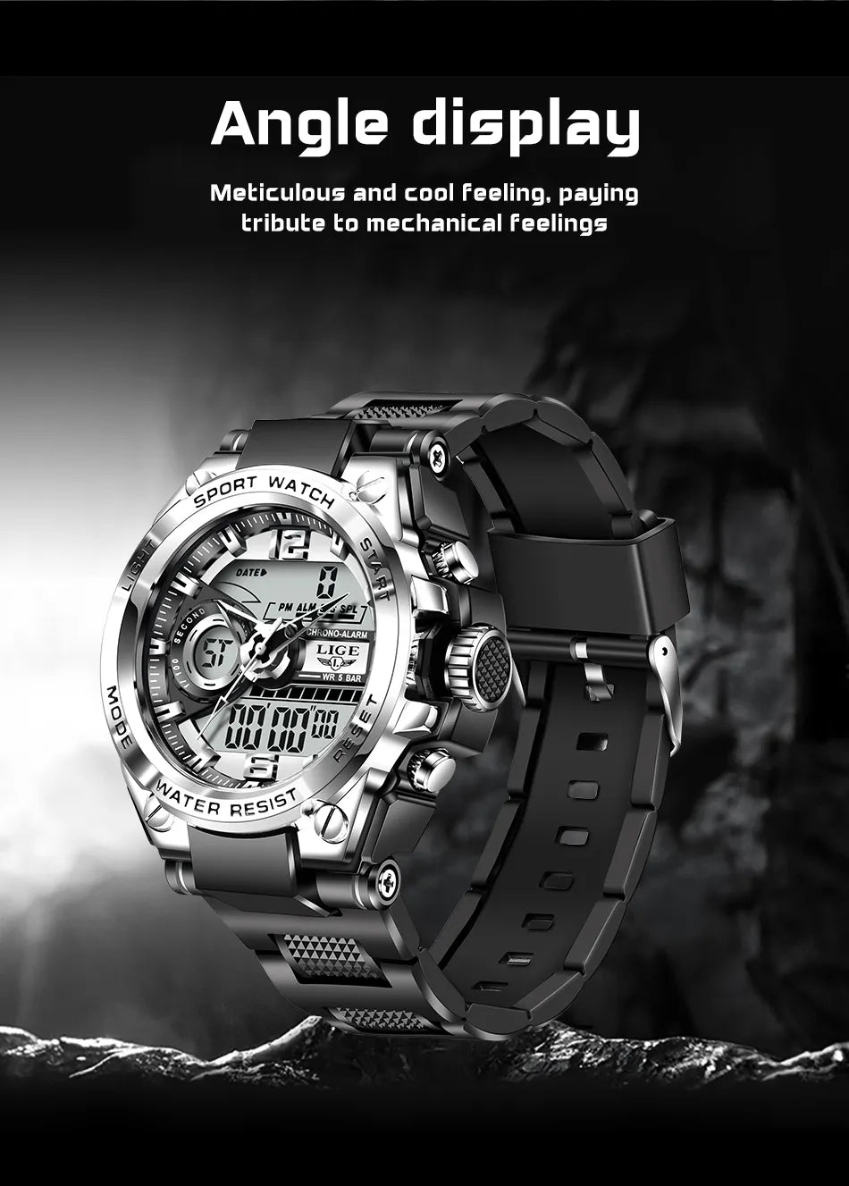 Quartz Digital Waterproof Watch