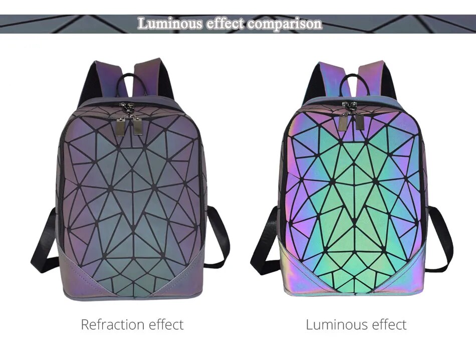 Backpack Geometric Folding Bag
