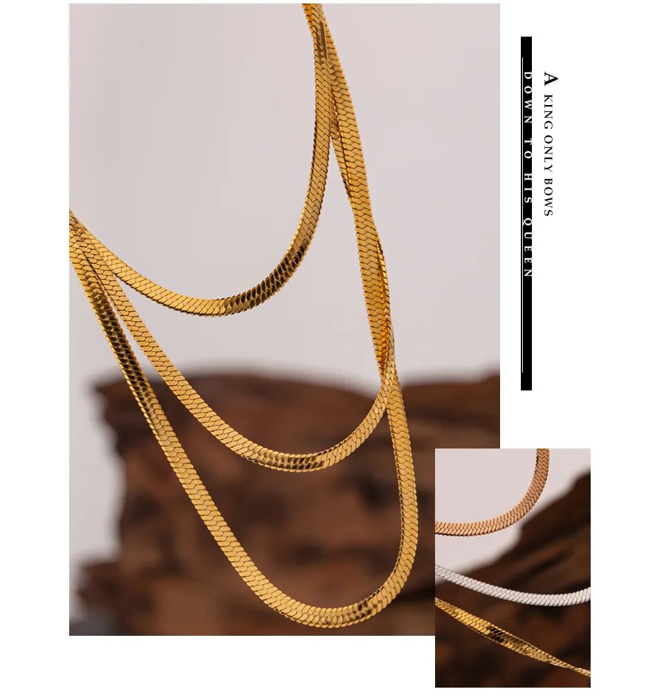 18 K Metal Geometric  Necklace Anniversary Jewelry